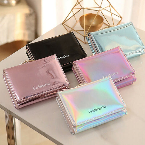 New Women Laser Small Wallets Ladies Leather