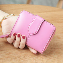 Load image into Gallery viewer, Brand Wallet Women Oil Wax Genuine Leather Wallet